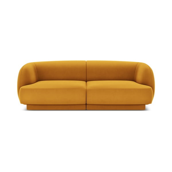 Sofa garstyčių spalvos iš velveto 184 cm Miley  – Micadoni Home
