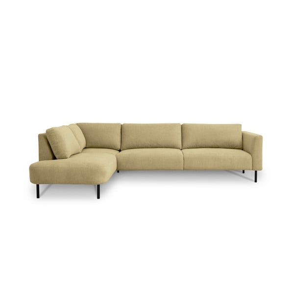 Kampinė sofa ochros spalvos (su kairiuoju kampu) Hero – Scandic