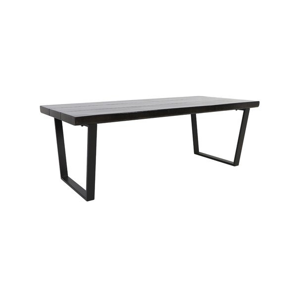 Valgomojo stalas juodos spalvos 100x220 cm Mayen – Light & Living-image-2