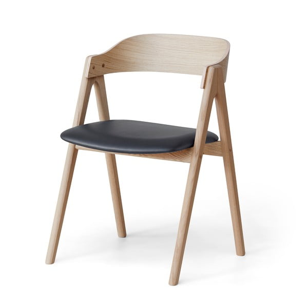 Juodos/natūralios odos valgomojo kėdė Mette - Hammel Furniture