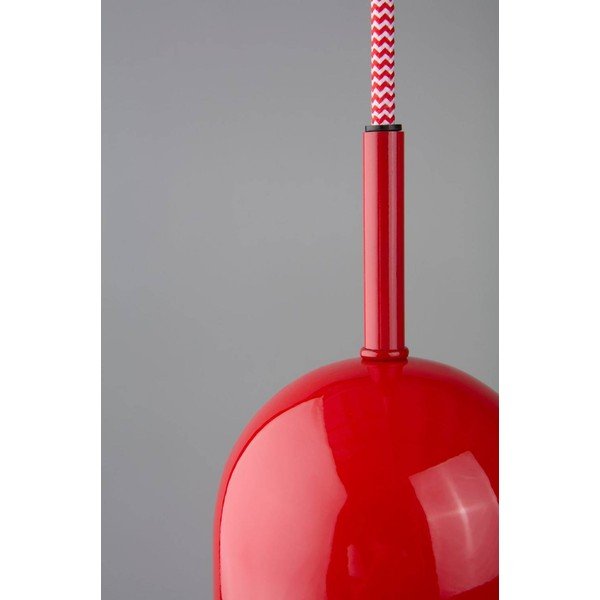Raudonos spalvos iš metalo kabantis šviestuvas ø 10 cm Ara – Jotex-image-3