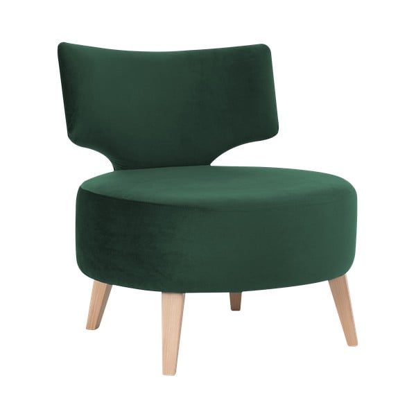 Tamsiai žalias pasirinktinės formos fotelis "Flippin Armchair