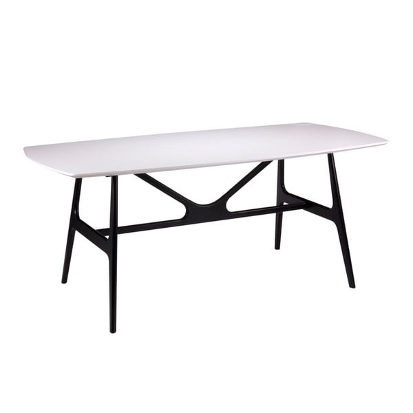 Baltas valgomojo stalas su juodomis kojomis sømcasa Gabby, 180 x 90 cm
