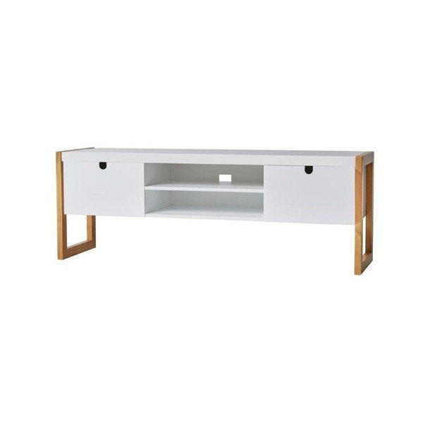 Baltas TV staliukas "Marckeric Square", 140 x 45 cm-image-1