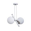 Kabantis šviestuvas baltos spalvos/sidabrinės spalvos ø 15 cm su stiklo gaubtu Libra – Squid Lighting