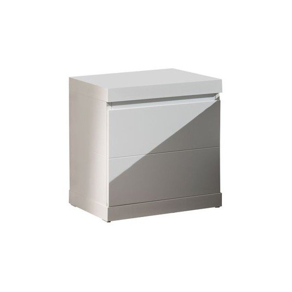 "Vipack Lara" baltas naktinis staliukas, plotis 44 cm