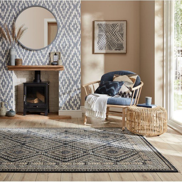 Kilimas tamsiai mėlynos spalvos 160x234 cm Babylon – Flair Rugs-image-1