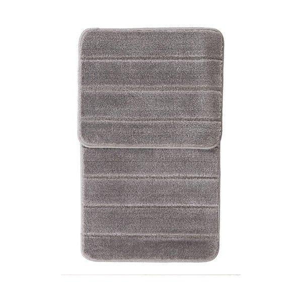 Pilkos spalvos vonios kilimėliai 2 vnt. 50x80 cm Yeni Cizgli – Foutastic-image-2