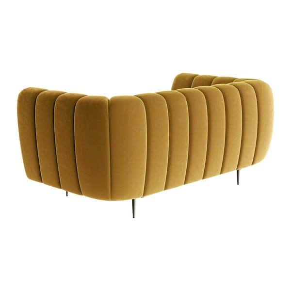 Geltona aksominė sofa Ghado Shel, 170 cm-image-3