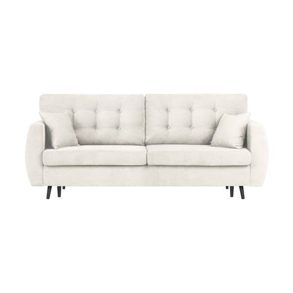 Trijų vietų sofa-lova su saugykla, sidabro spalvos "Cosmopolitan Design Rotterdam