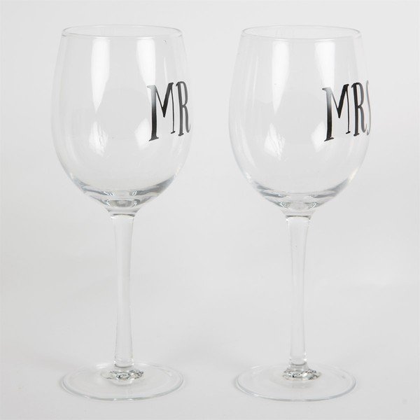 2 vyno taurių rinkinys "Sass & Belle Mr And Mrs-image-2