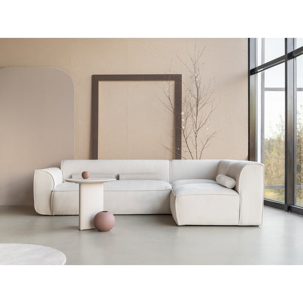 Kampinė sofa kreminės spalvos (su dešiniuoju kampu) Flex Felix – Miuform-image-1