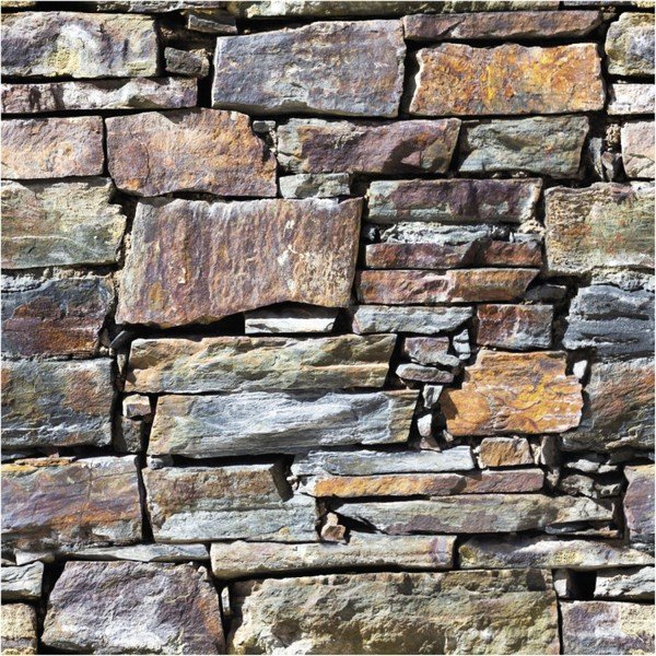 Sienų lipdukas Ambiance Sienų medžiagos Akmenys iš Roussilon, 40 x 40 cm-image-1