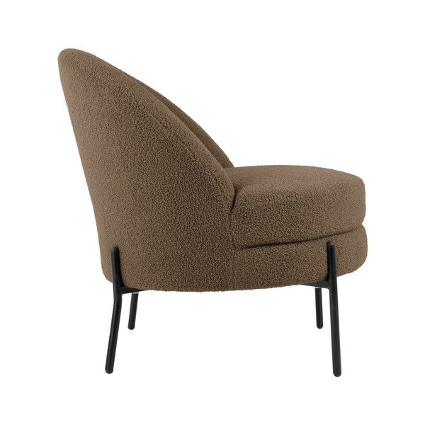Iš boucle krėslas pilkos spalvos/rudos spalvos Noble – Leitmotiv-image-3