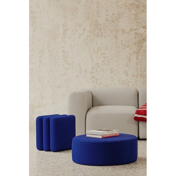 Mėlynos spalvos pufas iš vilnos Folk – noo.ma-image-3