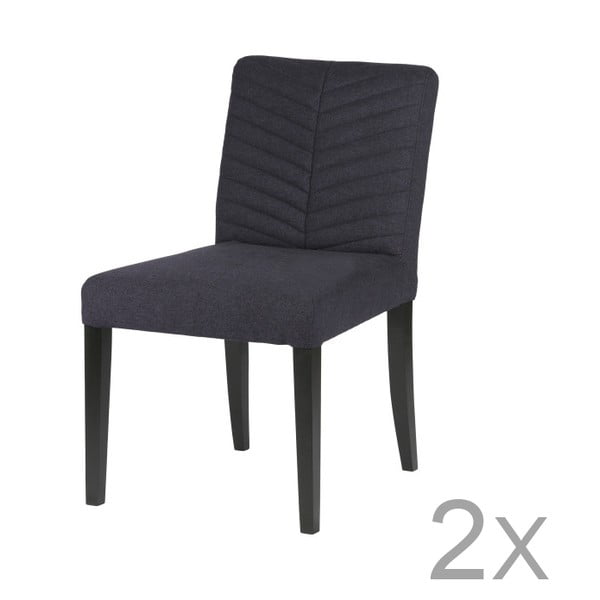 2 tamsiai mėlynų kėdžių rinkinys WOOOD Nora