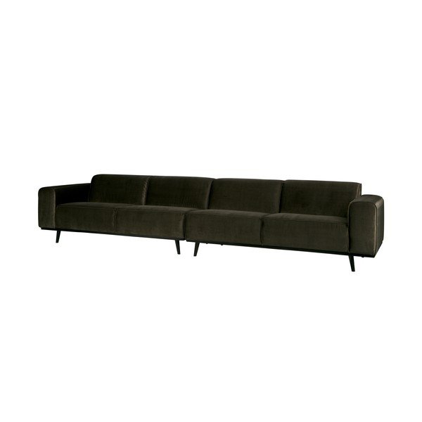 Tamsiai žalia aksominė sofa BePureHome Statement, 372 cm-image-2