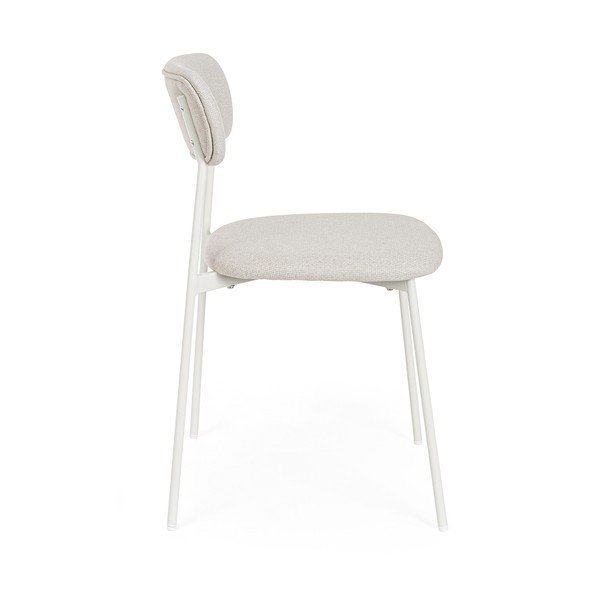Baltos spalvos iš audinio valgomojo kėdė Inka – Yes Everyday-image-3
