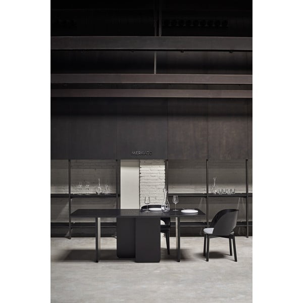 Juodas valgomojo stalas Teulat Arq, 200 x 100 cm-image-1
