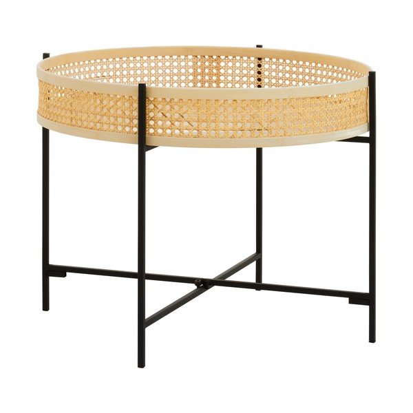 Natūralios spalvos iš rotango apvalios formos kavos staliukas ø 60 cm Depok – Premier Housewares