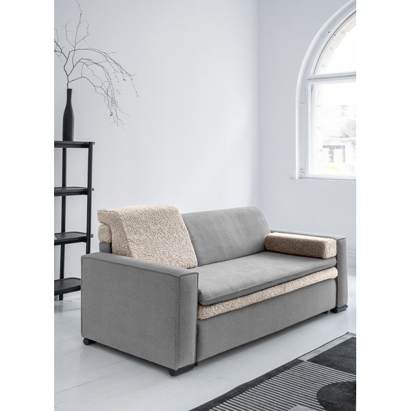 Sulankstoma sofa pilkos spalvos 235 cm – Miuform