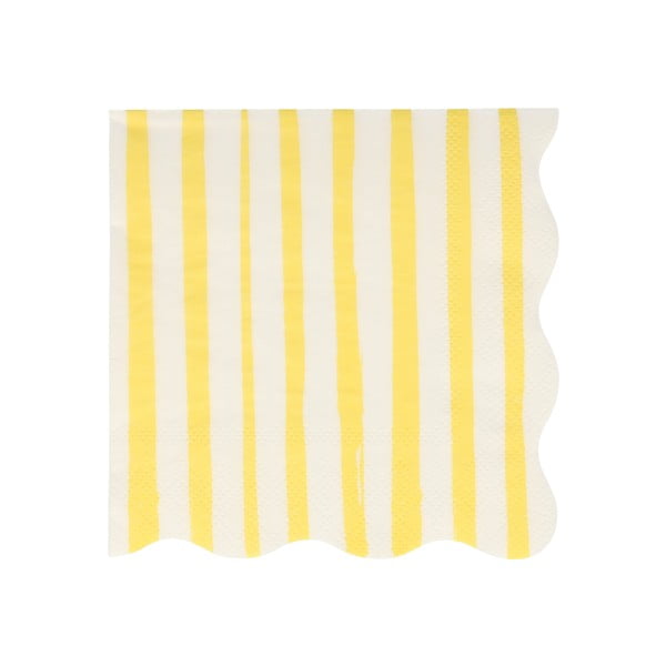 Iš popieriaus servetėlės 16 vnt. Yellow Stripe – Meri Meri