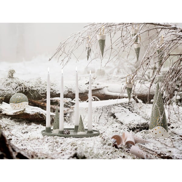 Žalia keramikinė pakabinama dekoracija Kähler Design Cone, aukštis 18 cm-image-1