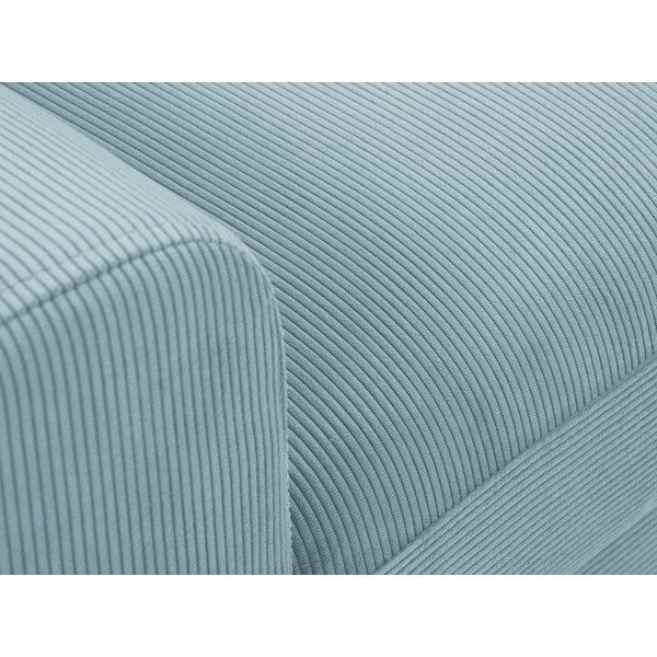 Šviesiai mėlyna aksominė kampinė sofa Micadoni Home Moghan, kampas dešinėje-image-1