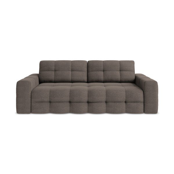Rudos spalvos iš boucle sulankstoma sofa 255 cm Milu – Makamii