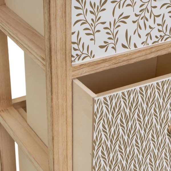 Iš paulovnijos masyvo aukšta šoninė spintelė natūralios spalvos 34x78 cm – Casa Selección-image-1