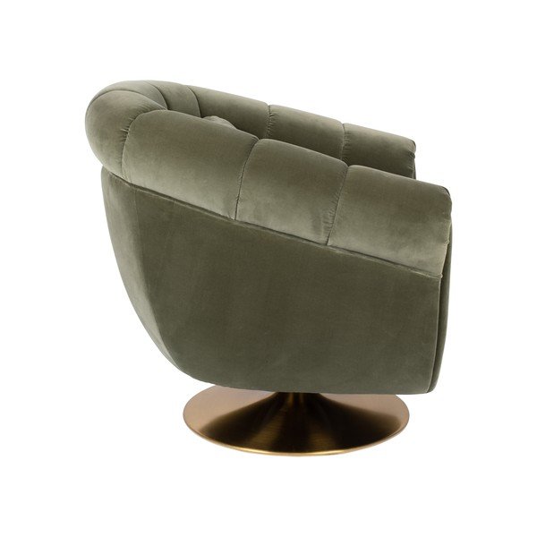 Alyvuogių žalios spalvos aksominis fotelis Dutchbone Member-image-2