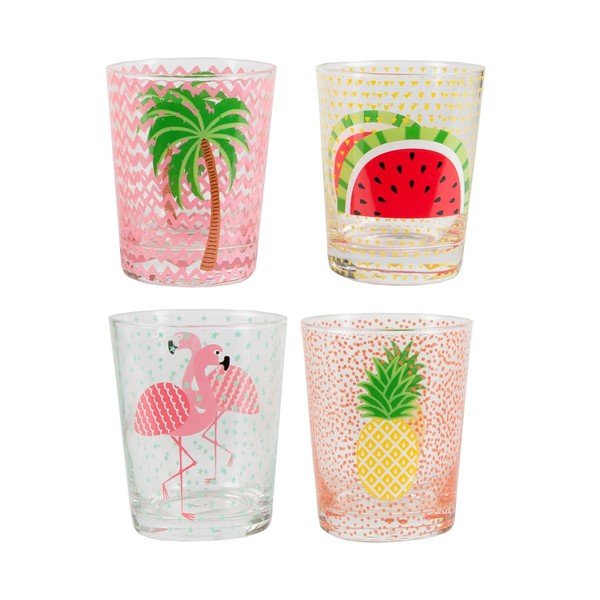 4 "Sass & Belle Tropical Summer" puodelių rinkinys
