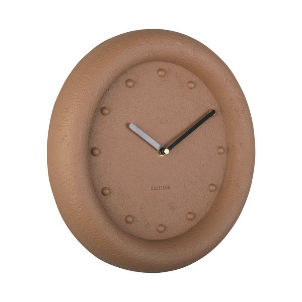 Rudas sieninis laikrodis Karlsson Petra, ø 30 cm-image-1