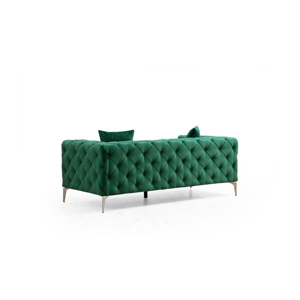 Sofa tamsiai žalios spalvos iš velveto 197 cm Como – Artie-image-2
