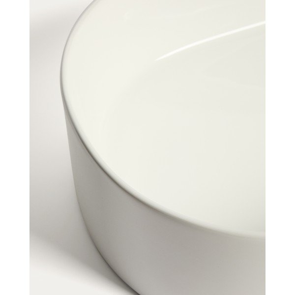 Baltos spalvos iš keramikos praustuvas 50x31 cm Ovara – Kave Home-image-4