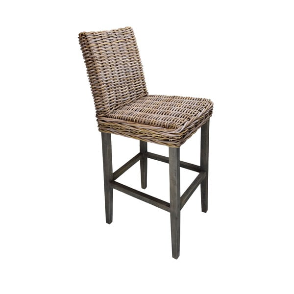 120 cm rudos spalvos rotango baro kėdė - Ego Dekor