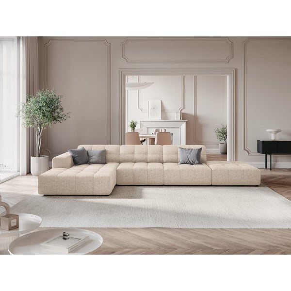 Kampinė sofa smėlio spalvos (su kairiuoju kampu) Chicago – Cosmopolitan Design-image-1