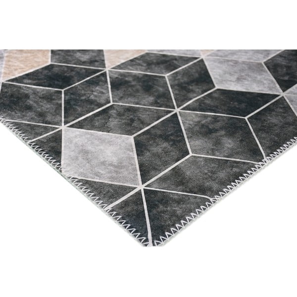 Pilkos ir kreminės spalvos plaunamas kilimas 230x160 cm - Vitaus-image-2