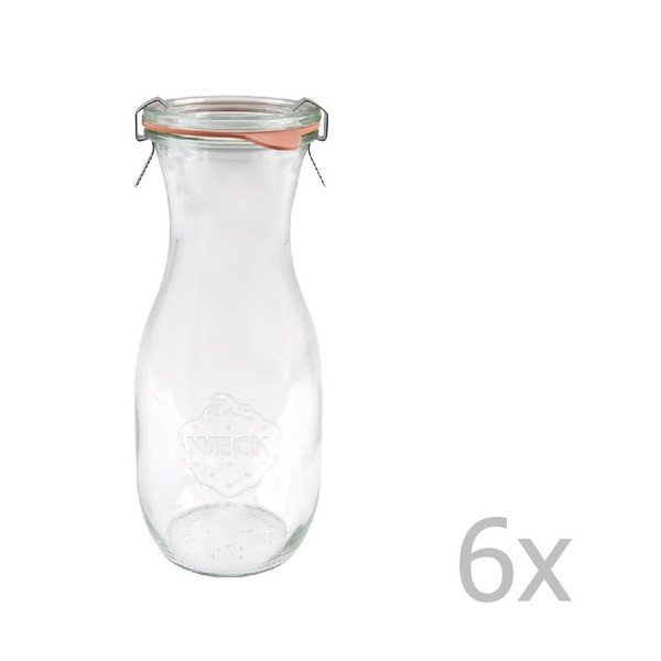 6 butelių rinkinys Weck, 530 ml