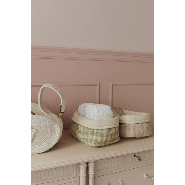 Šviesiai žalios spalvos iš tekstilės vaikiškas krepšys 30x20x20 cm Swan Matcha – Lorena Canals-image-1