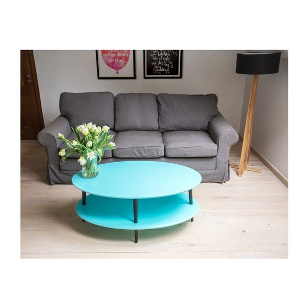 Šviesiai pilkas žurnalinis staliukas su nuleistu pagrindu Ragaba OVO-image-2