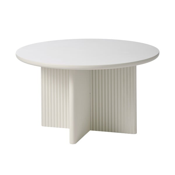 Apvalios formos kavos staliukas šviesiai pilkos spalvos ø 80 cm Palma – Unique Furniture-image-1
