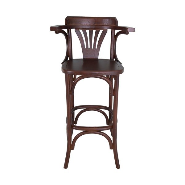 Iš guobos masyvo baro taburetė rudos spalvos (sėdynės aukštis 77 cm) Montmartre – Antic Line-image-2