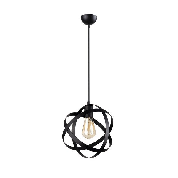 Juodo metalo pakabinamas šviestuvas Lama - Squid Lighting-image-2