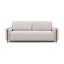 Smėlio spalvos iš boucle sulankstoma/su sandėliavimo vieta sofa 244 cm Arcadova – ELTAP