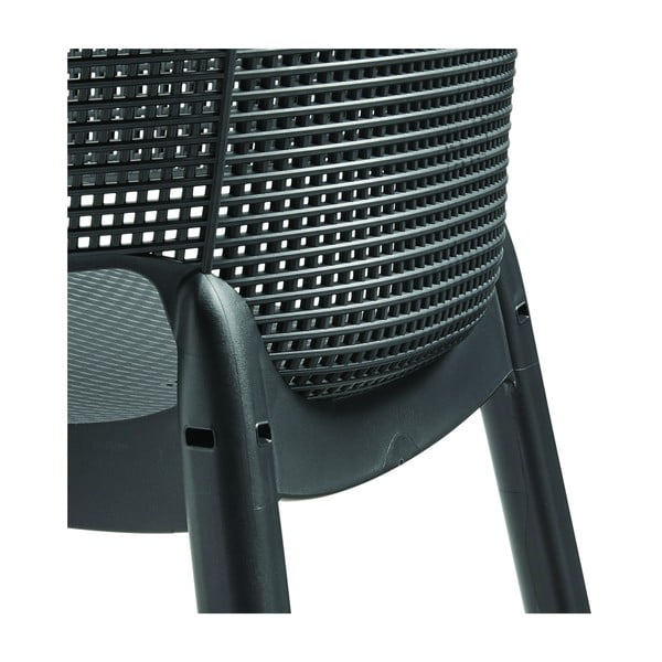 Plastikinė sodo kėdė tamsiai pilkos spalvos Elisa – Keter-image-1