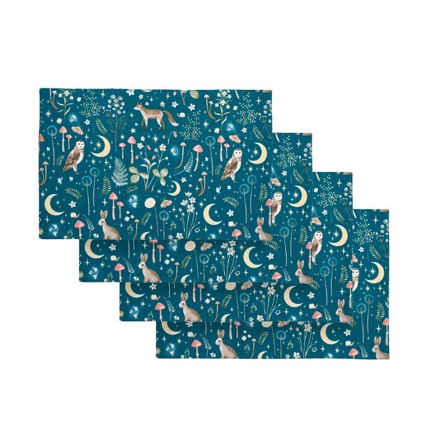 Iš tekstilės padėkliukai 4 vnt. 30x46 cm Enchanted Twilight Animals – Catherine Lansfield