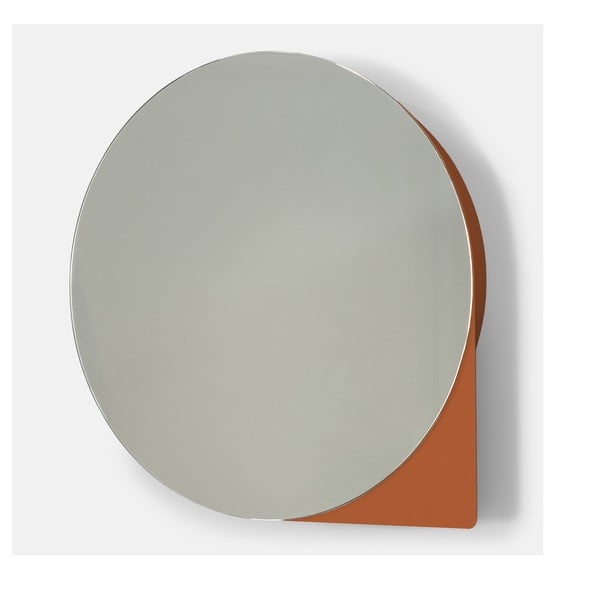Terakotos spalvos iš metalo pakabinama/su veidrodžiu vonios daiktadėžė 55x55 cm Sonnet – Spinder Design-image-3