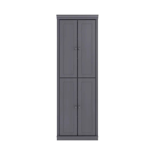 Pilkos spalvos iš pušies masyvo spintelė 74x223x37 cm Anita – Støraa