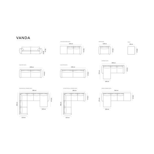 Raudonos plytų spalvos taburetė iš šenilinio audinio Vanda – Mazzini Sofas-image-4